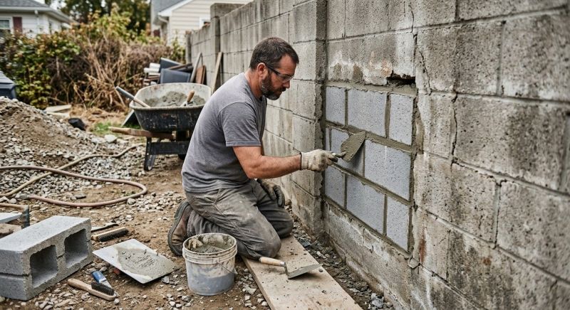 Cinder Block Wall Repair in Palm Beach County, FL