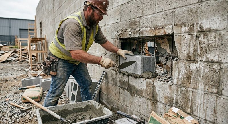 Cinder Block Wall Repair in Palm Beach Gardens, FL